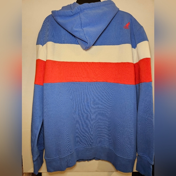 Kangol Blue and Red Zip Up Sweater with Sporty Color Block - Picture 2 of 7